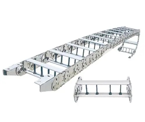 Steel Cable Wire Hose Carrier Towline Chain Drag Energy Chain With Supporting