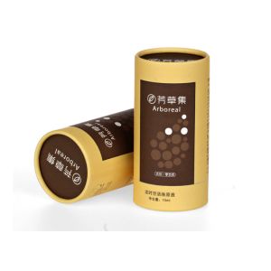 China Yellow Printing Paper Tube Packaging , Custom Carboard Package on sale