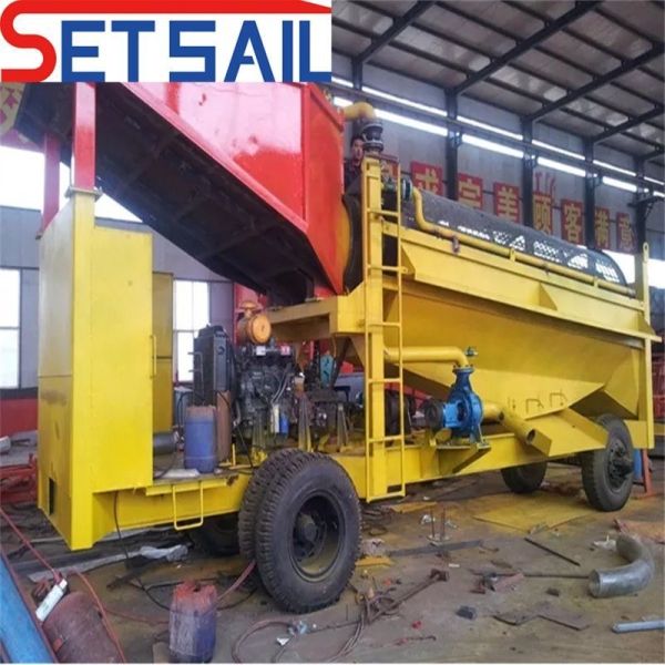 200m3/H Water Flow Alluvial Diamond Plant Carbon Steel Set Sail Gold Mining