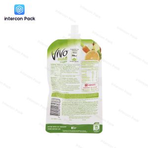 Beverage Plastic Packaging Bag Heat Shrinkable Polyethylene With Nozzle