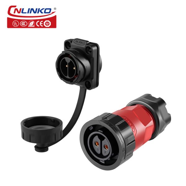 CNLINKO Outdoor Waterproof Plug and Socket 24v Power Cable 2 Pin Electrical Wire