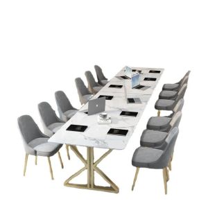 Light Luxury Scandinavian Style Office Furniture 2 Meters Marble Conference