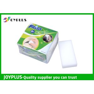 China Effective Magic Cleaning Sponge , Plastic Mesh Scouring Pads Melamine Form Material on sale