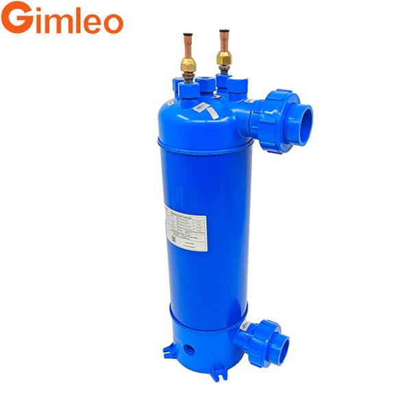 Quality Industrial Grade Chiller Heat Exchanger Gimleo With Screwed Titanium Tube And PVC Shell MHTA-5 wholesale