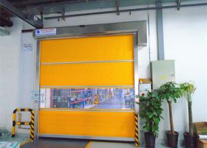 Cheap Blue Yellow PVC Interior Door , Industrial Workshop Doors for sale