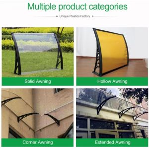 ABS Brackets Exterior Door Canopy Pc Awning Window Shade Polycarbonate Borad