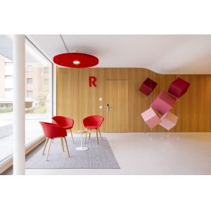 Office lobby wall panel seamless oak veneer NANO microperfroated soundproofing