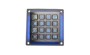 Cheap 16 Keys Dot Matrix Dynamic Backlit Metal Keypad Access Control Kiosk 4 X 4 for sale