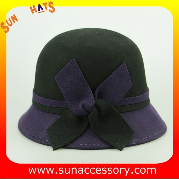 2044 ladies fashion hats wholesale ,100% Australia wool felt cloche hats