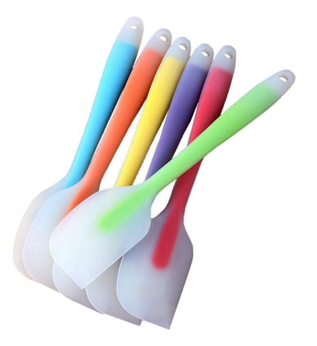 Silicone Scraper Set 6-Heat-Resistant, Solid Stainless Steel Core