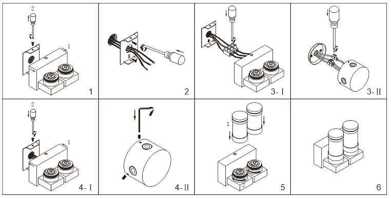Classic Design 1W 3W Sales Home Lamps Lighting Cube Reading LED Wall Light Indoor