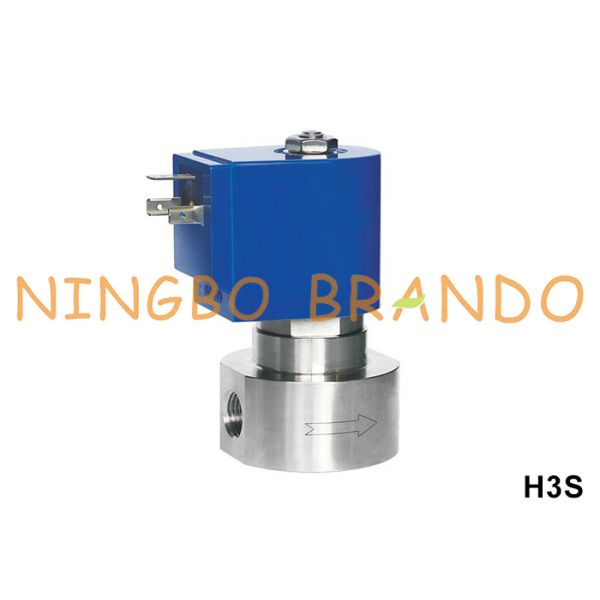 Quality 360 bar Water Air High Pressure Solenoid Valve 1/8'' 1/4'' 220V 110V 24V 12V wholesale