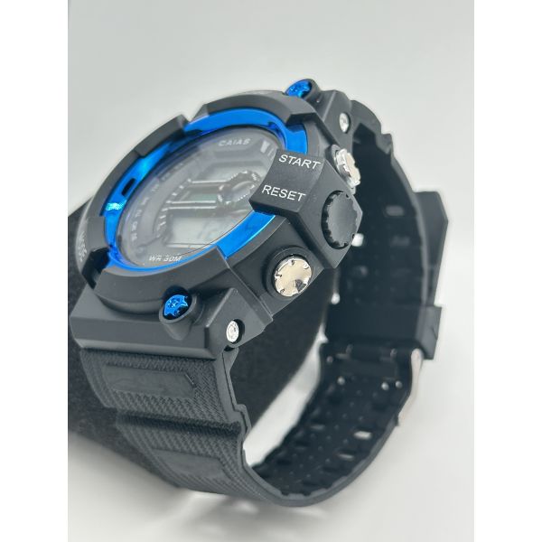 Silicone Case Custom Logo Digital Sport Watch With Buckle Clasp