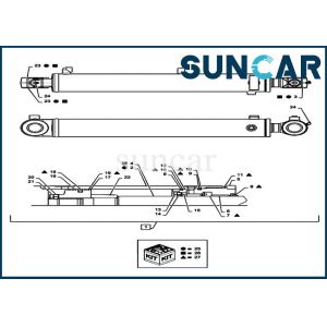 Boom Seal Kit PX01V00069R300 Cylinder Service Kit For Excavator CX36B Case