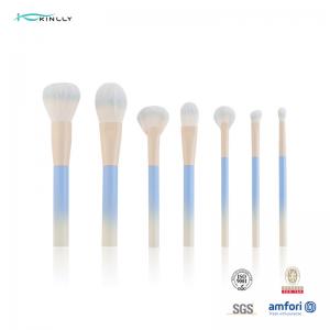 Cheap 7PCS Travel Cosmetic Makeup Brushes Sets With Plastic Handle Eco Friendly for sale