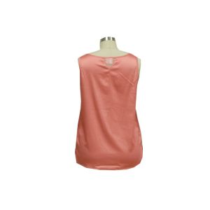 U Neck Satin Tank Top Plus Size , Strappy Camisole Tops Back Collar With