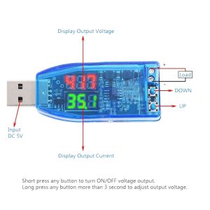 USB Buck Boost Converter 5V to 1.2V 3V 5V 9V 12V 16V 24V Power Supply Dual