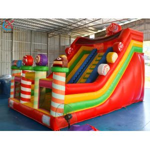 Customized Inflatable Slides Coloruful Candy Inflatable Double Slides Castle