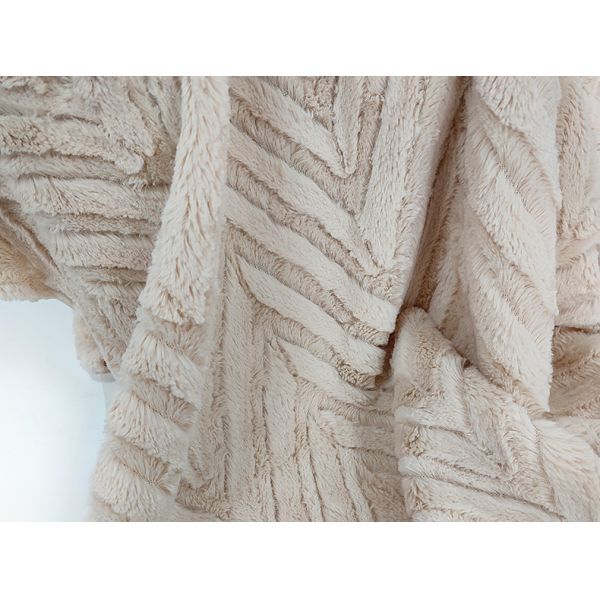 Brushed Faux Fur Fabric 100% Polyester Warp Knitted PV Fleece