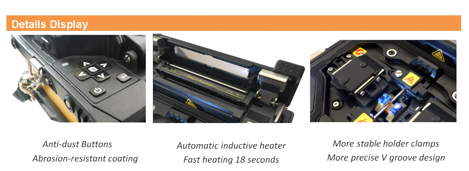 Anti Shock FTTx Fusion Splicer with 6 Seconds Splicing Time 160 – 900μm Coating Diameter and 5800mAh Li-battery