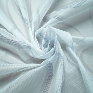 China 65-90gsm 220cm White Striped Jacquard Fabric Polyester Mattress Protector on sale
