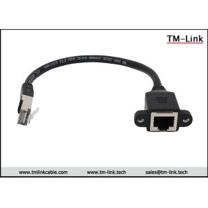 FTP panel mount RJ45 male to female shielded extension network patch cable