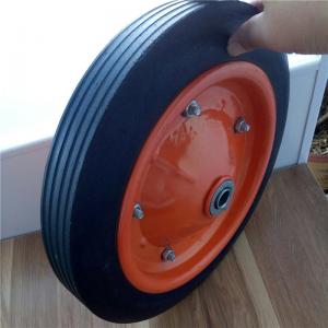 China 31cm 13 Inch Solid Rubber Tires Colorful Rim Solid Rubber Wheelbarrow Tire For Hand Truck on sale