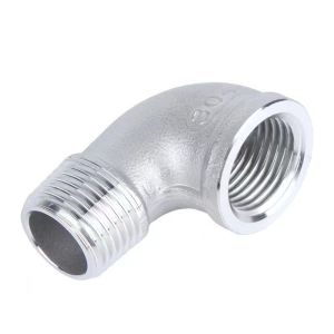 Casting Stainless Steel 201 304 Male and Female NPT Thread 90 Degree Elbow BSP