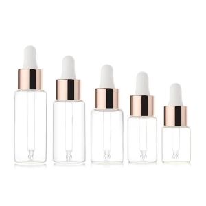 Empty 5ml 10ml 15ml 20ml 30ml 50ml 100ml Transparent Glass Essential Oil Bottle