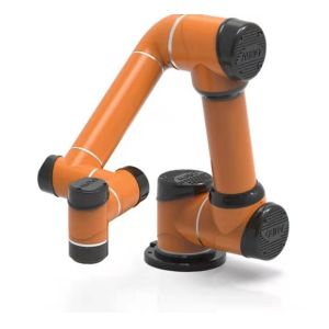 Weld robot arm AUBO i5 6 axis robot operating with hand drive operation robotic
