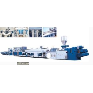 380V 50HZ Plastic Pipe Extrusion Line , Double Screw PVC Pipe Production Line