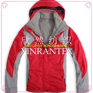 F1502 two layer bonding polyester four ways spandex bonding with polar fleece