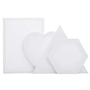 Hexagon Shape Stretched Canvas Board with 280g Cotton and Triple Primed Gesso