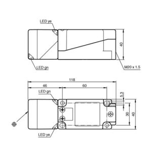 Pepperl+Fuchs NBB15-U1-E0 Inductive Sensor 15mm Range 10-30V DC IP67 M30 Housing