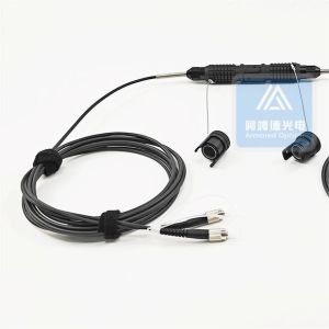 4 Core Tactical Armored Patch Cable Pro Beam Military Cable Jumper 5.0mm Black