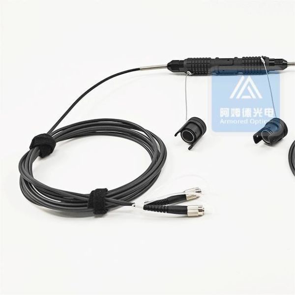 4 Core Tactical Armored Patch Cable Pro Beam Military Cable Jumper 5.0mm Black