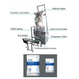 Multi Function Salt Granule Automated Packing Machine With PLC Control High