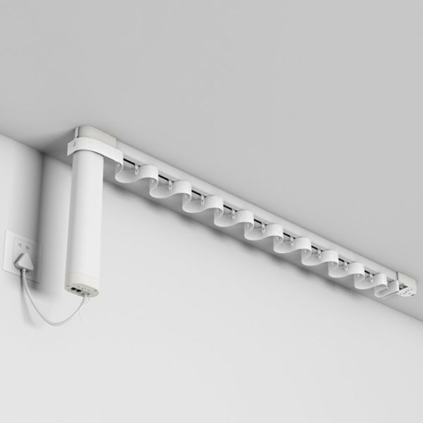 Quality Ripple Fold Wireless Remote Control Motorized Curtain Track wholesale