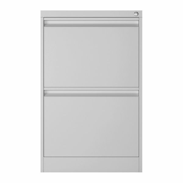 Quality Light Gray 2 Tiers Metal Filing Cabine Deep Filing Mobile Drawer Pedestal wholesale