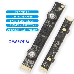 Cheap OEM USB Binocular Camera Module WDR UVC HD 2MP RGB Iris 3D Face Recognition Camera Module for sale