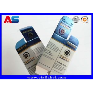 Free Design Test Enanthate Custom Printed Antique 10ml Vial Boxes Silver