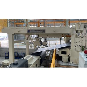 Video outgoing-inspection for steel coil cutting machine Uncoiling leveling and