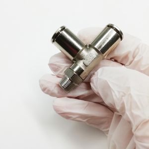 Air Screwdriver Pneumatic Tube Fittings Three Way Side Threaded Joint Compressio