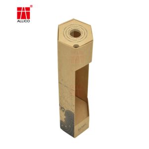 FSC Kraft Paper Wine Bottle Gift Boxes Collapsible CMYK Color