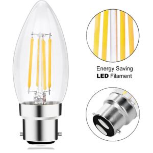 C35 B22 4W led filament bulb 220-240V indoor room candle led filament lamp