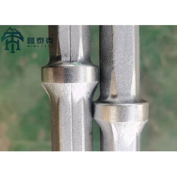 Hexagonal 22mm H22 x 108mm Integral Drill Rod for Tunneling and Quarry Mining