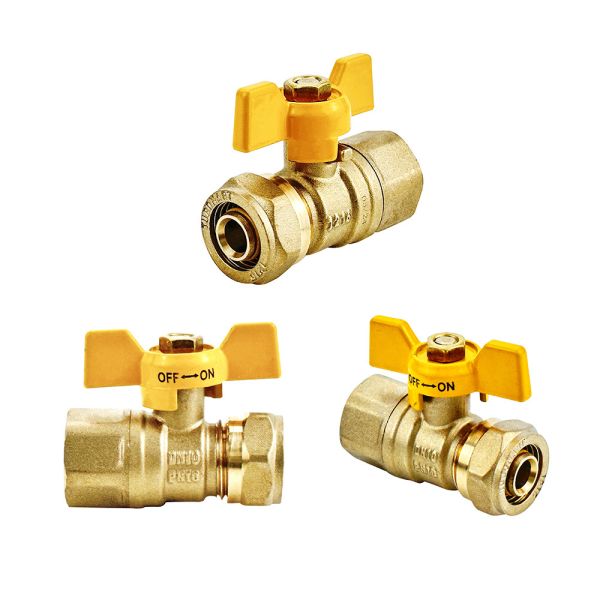 Quality SAI GLOBAL AS4617-2004 Brass Ball Valve With SAI Certificate And Yellow Handle Color wholesale