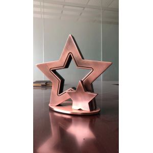 Metal Stars CCC 20cm Height Custom Trophy Cup For Winners