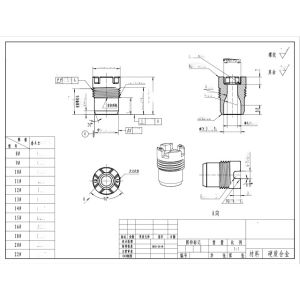 YG8 YG9C Tungsten Carbide Nozzle for PDC Drilling 7-13mm Pore Diameter