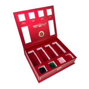 Handmade Make Up Perfume Packaging Boxes Custom Clear Window With Foam Insert